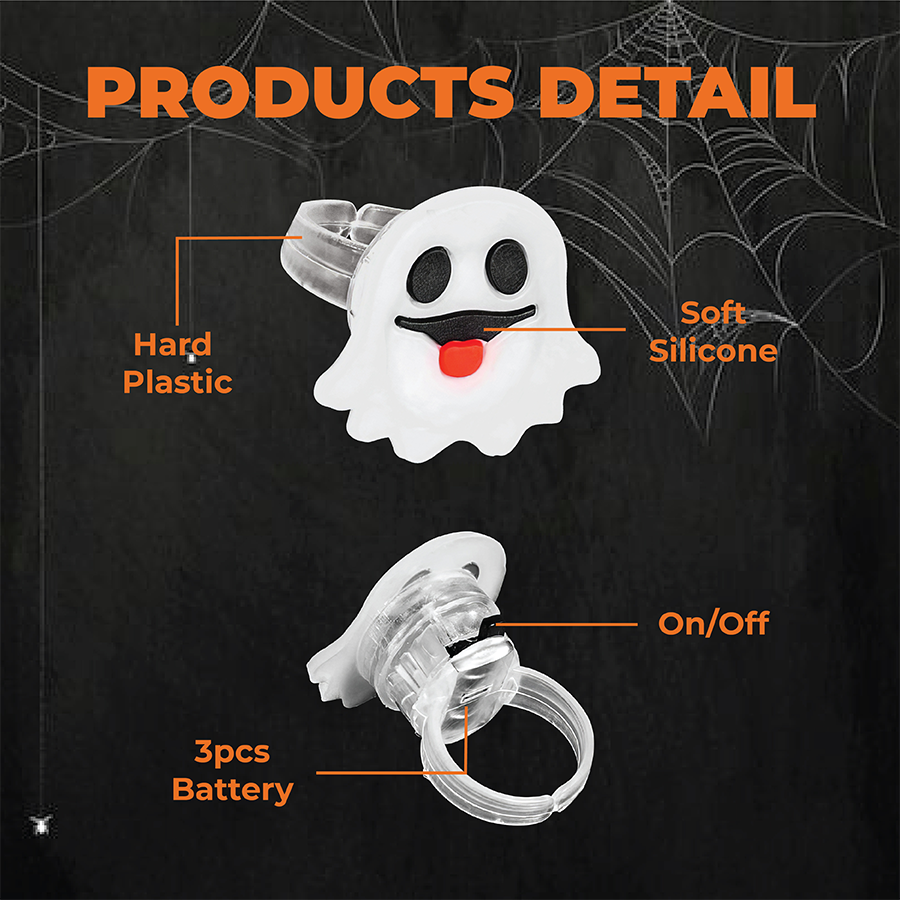 Riafu – Halloween Glow Rings Party Pack - 50 Pcs