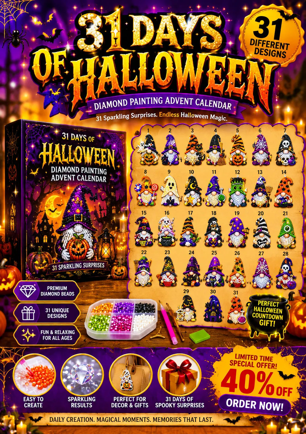Riafu – Halloween Diamond Art Surprise Calendar