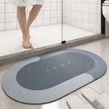 Riafu Absorbent Bath Mat (Oval) - Waterproof & Non slip Rubber Shower Mat