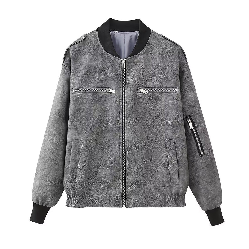 Riafu Long Sleeve Streetwear Polyester Casual Jacket Women's
