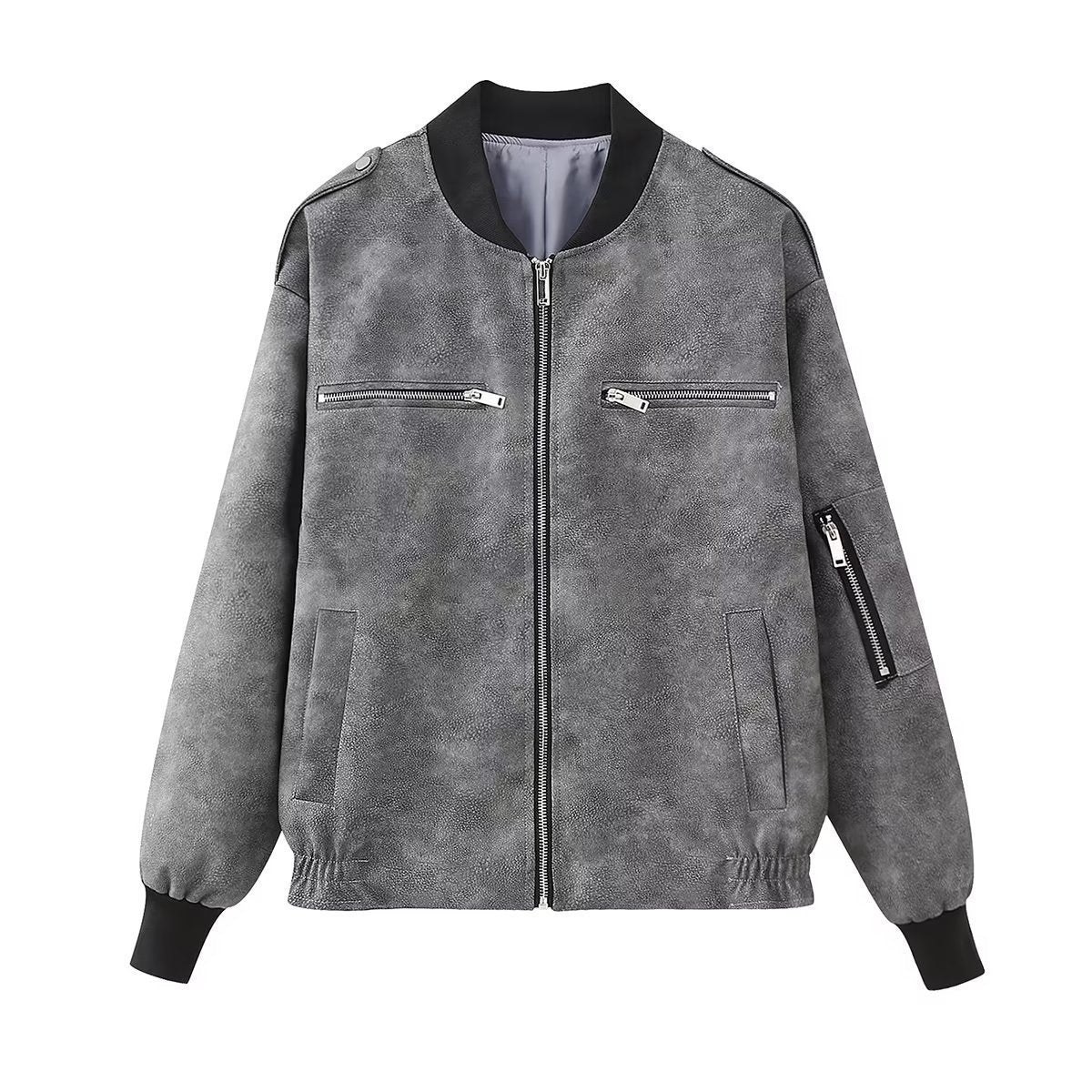 Riafu Long Sleeve Streetwear Polyester Casual Jacket Women's