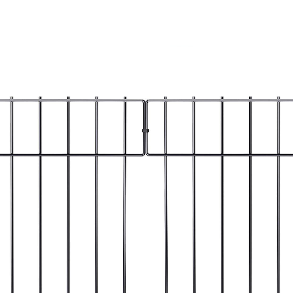 Riafu Heavy Duty Outdoor Garden Mounted Metal Dog Barrier Fence