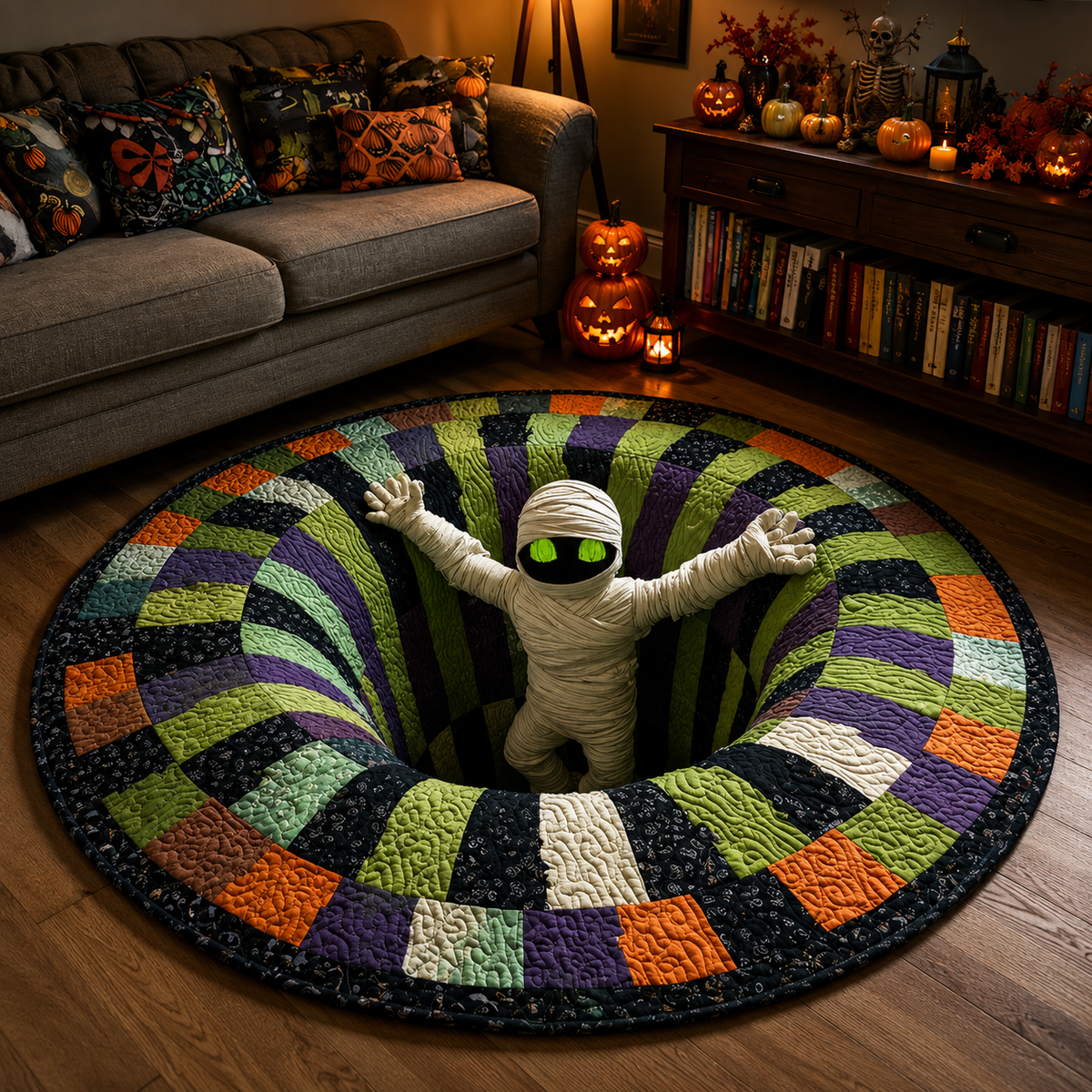 Riafu – 3D Skeleton Vortex Halloween Rug