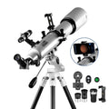 Riafu 210x Magnification Telescope for Adults & Beginners – Star Tracking App & Pro-Level Design