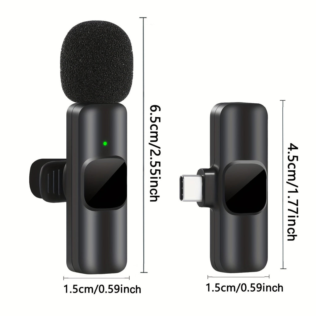 Professional Wireless Microphone | USB-C Lavalier for Content Creation