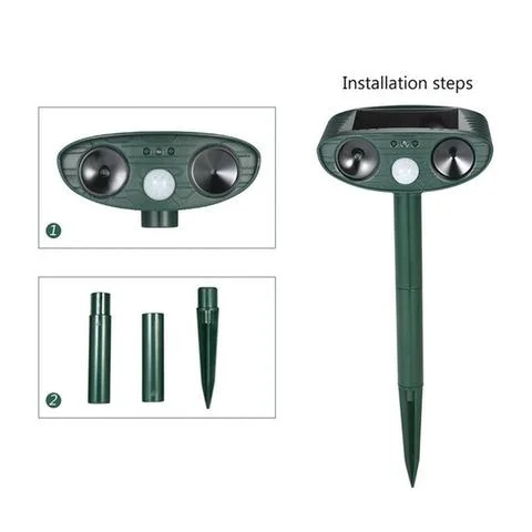 Riafu Ultrasonic Solar Deer Repeller – Motion Sensor Animal Deterrent for Garden & Yard