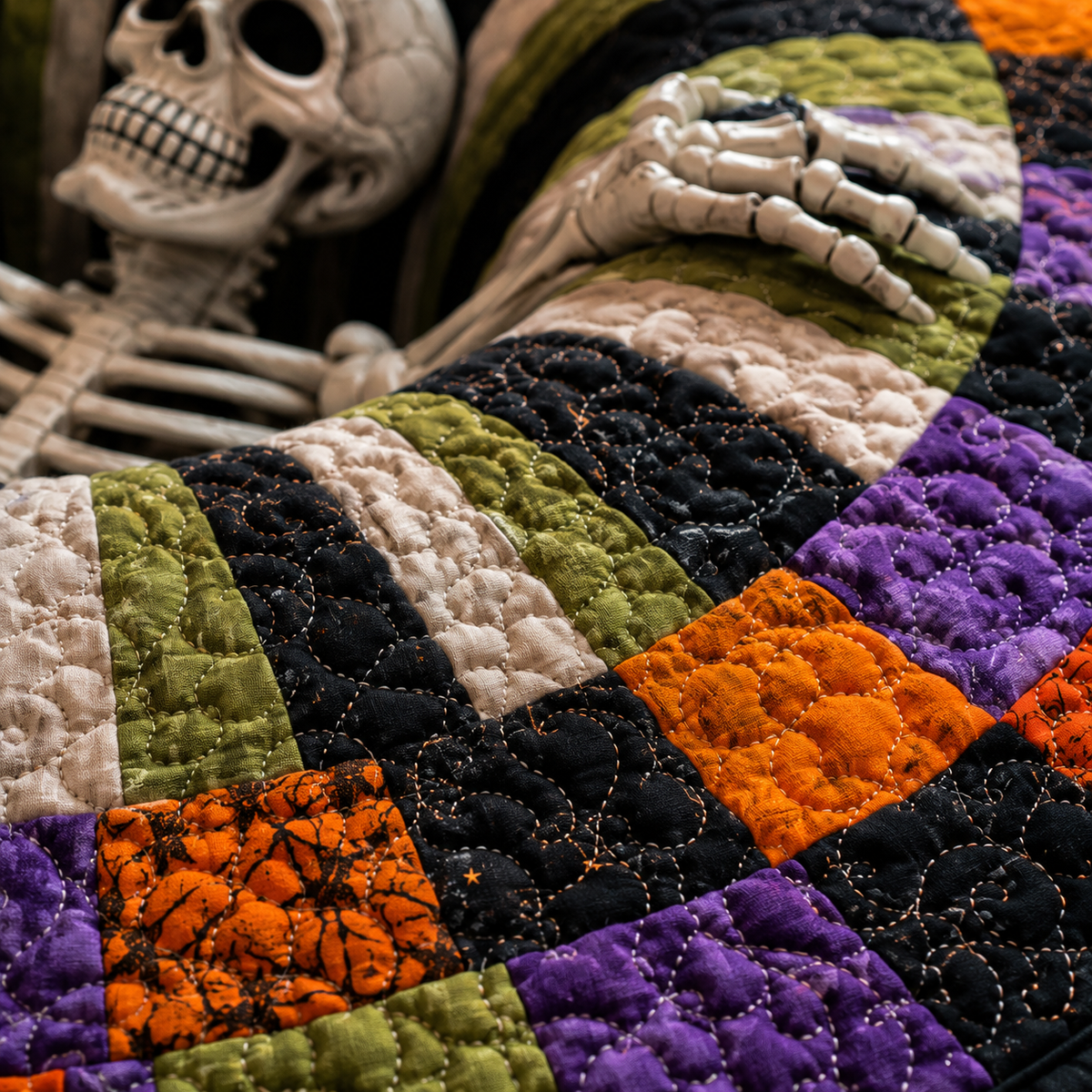 Riafu – 3D Skeleton Vortex Halloween Rug