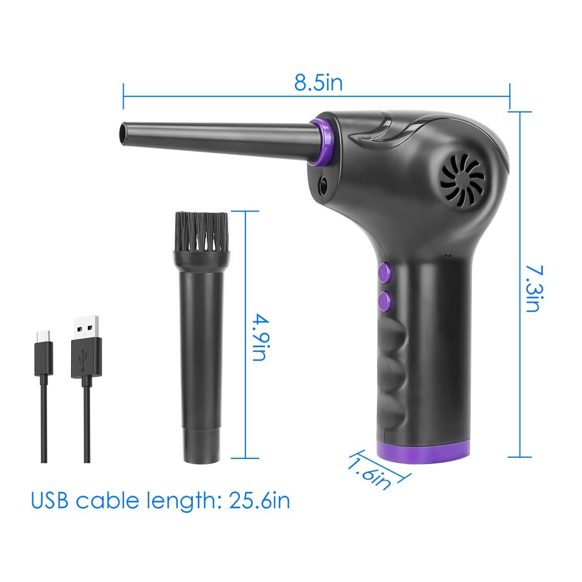 Riafu Compact Cordless Electronic Keyboard Air Duster Blower Cleaner