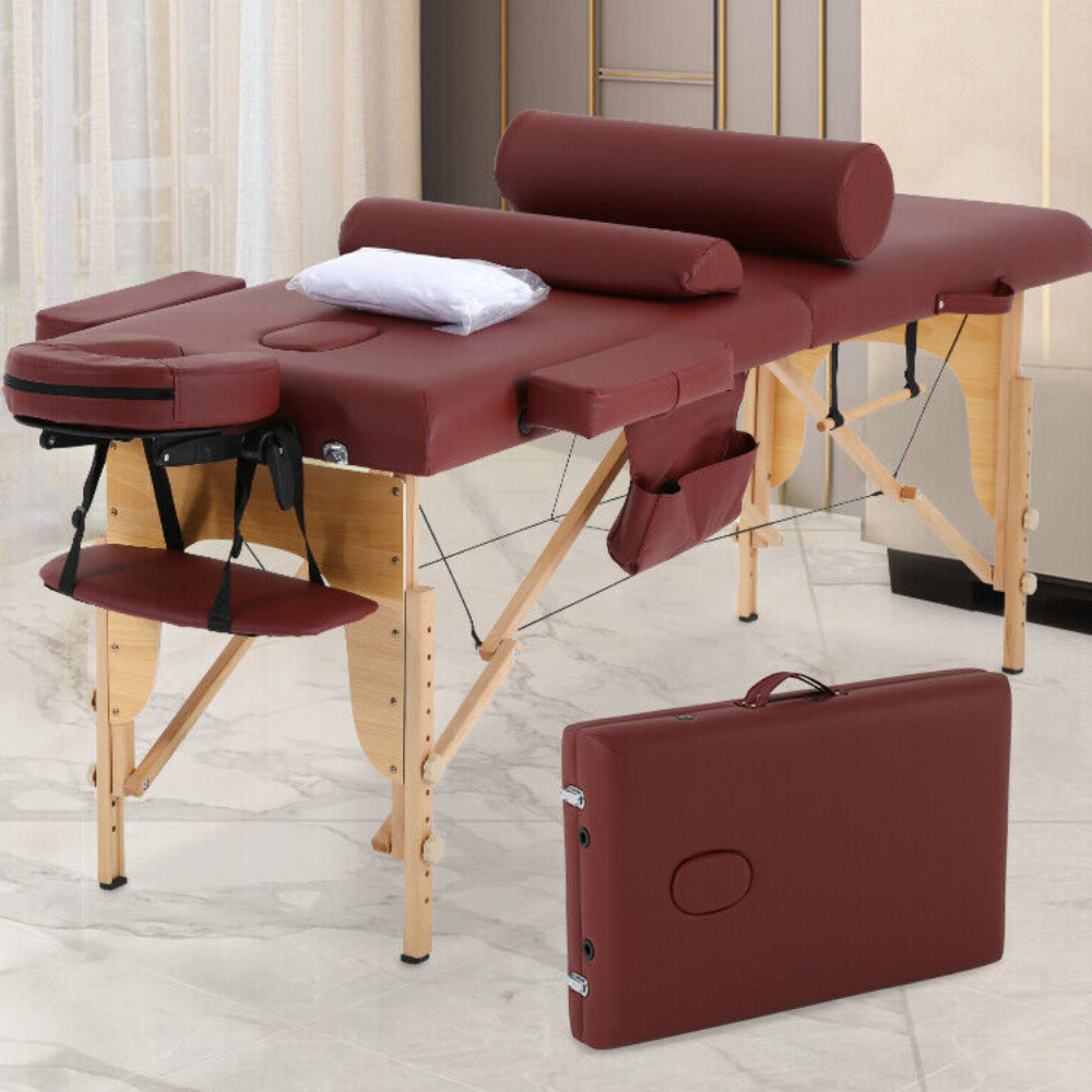 Riafu Professional Heavy-Duty Massage Bed – Foldable Portable Table Set for Spa, Beauty & Therapy