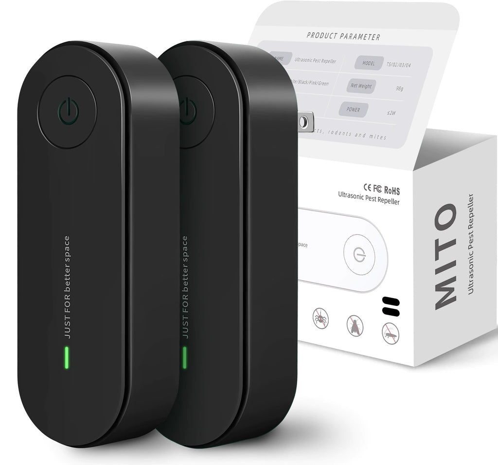 Riafu Ultrasonic Pest Repeller Plug-In – Pack of 2 Indoor Mosquito & Insect Repellent Devices