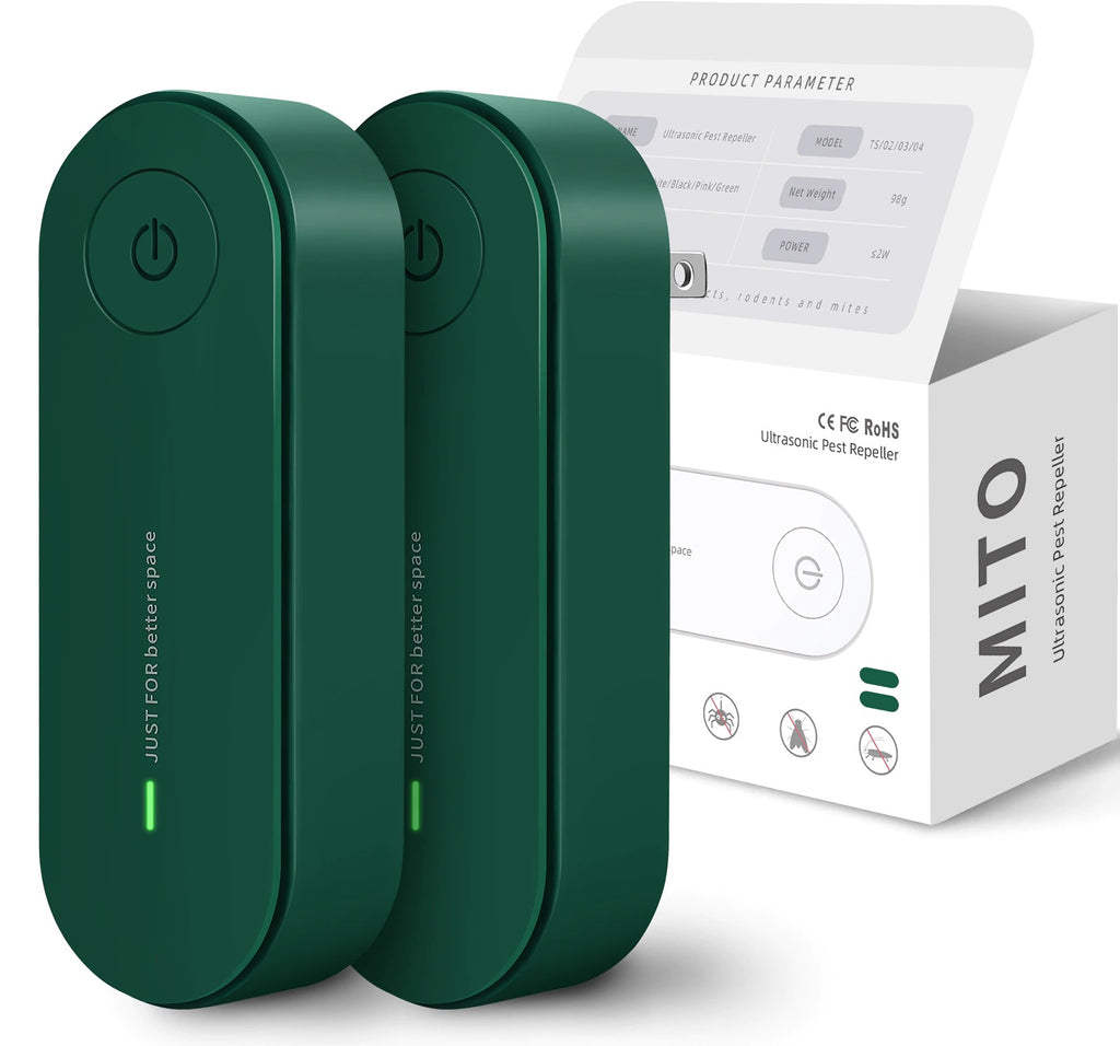 Riafu Ultrasonic Pest Repeller Plug-In – Pack of 2 Indoor Mosquito & Insect Repellent Devices
