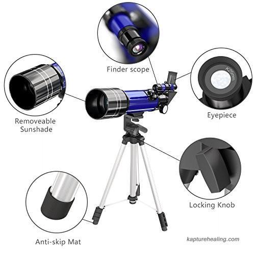 Riafu Space Telescope Pro for Beginners Equipped with 150X magnification and 3X Barlow lens Blue