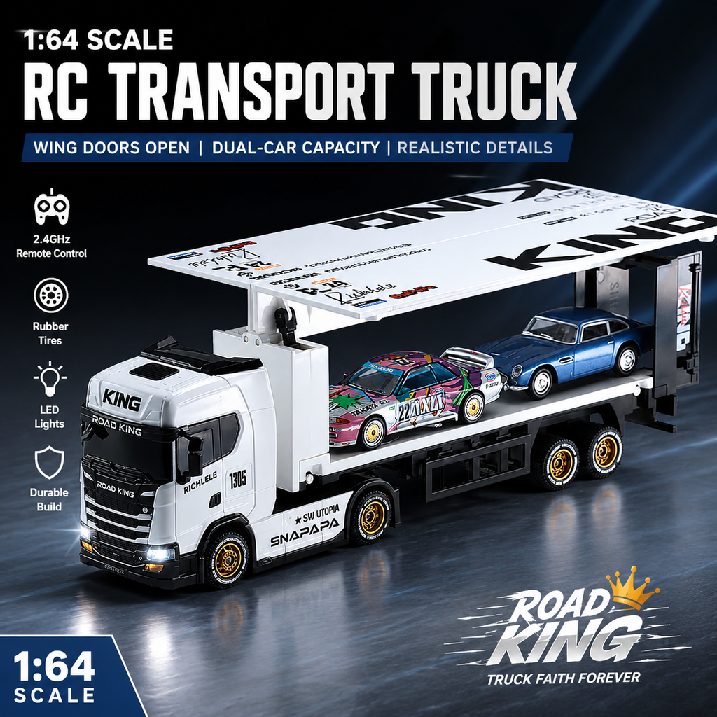 1:64 Alloy Container Truck RC Vehicle, NF04