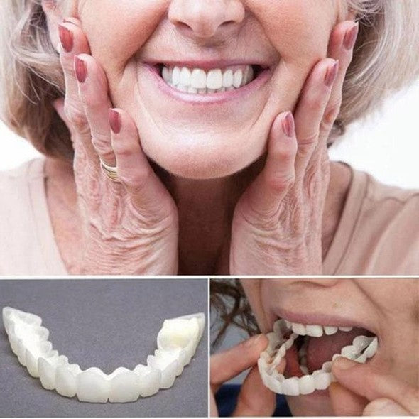 Riafu Instant Smile Veneers – Upper & Lower Clip-On Dental Veneer Set