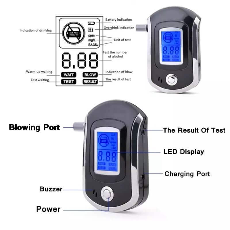Riafu Police-Grade Professional Alcohol Tester Breathalyzer
