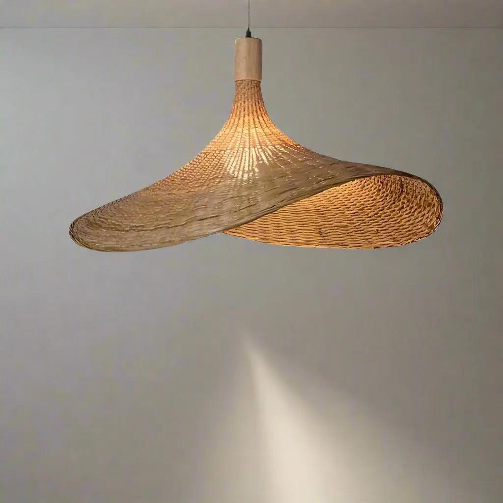 Bamboo Pendant Light | Curved Wave Design