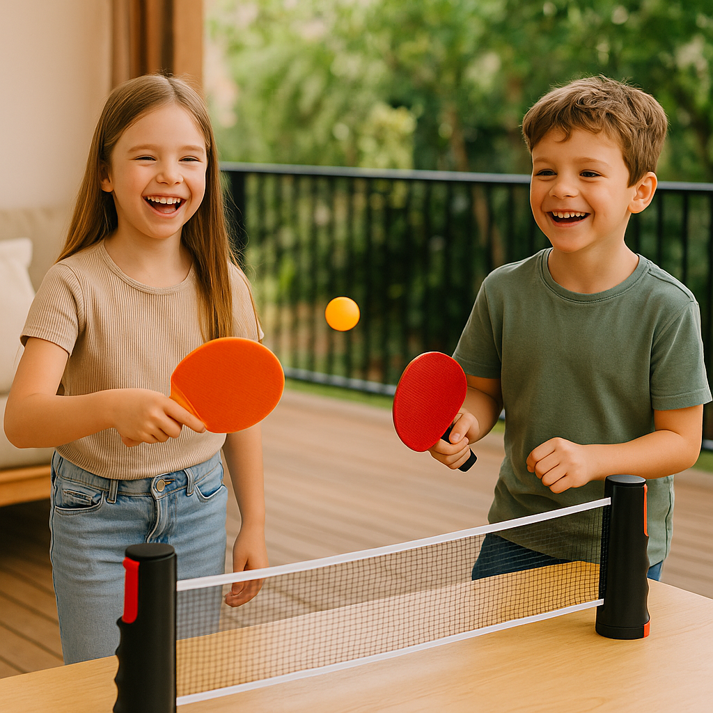 Adjustable Retractable Table Tennis Net That Clips onto Round, Square or Small Tables
