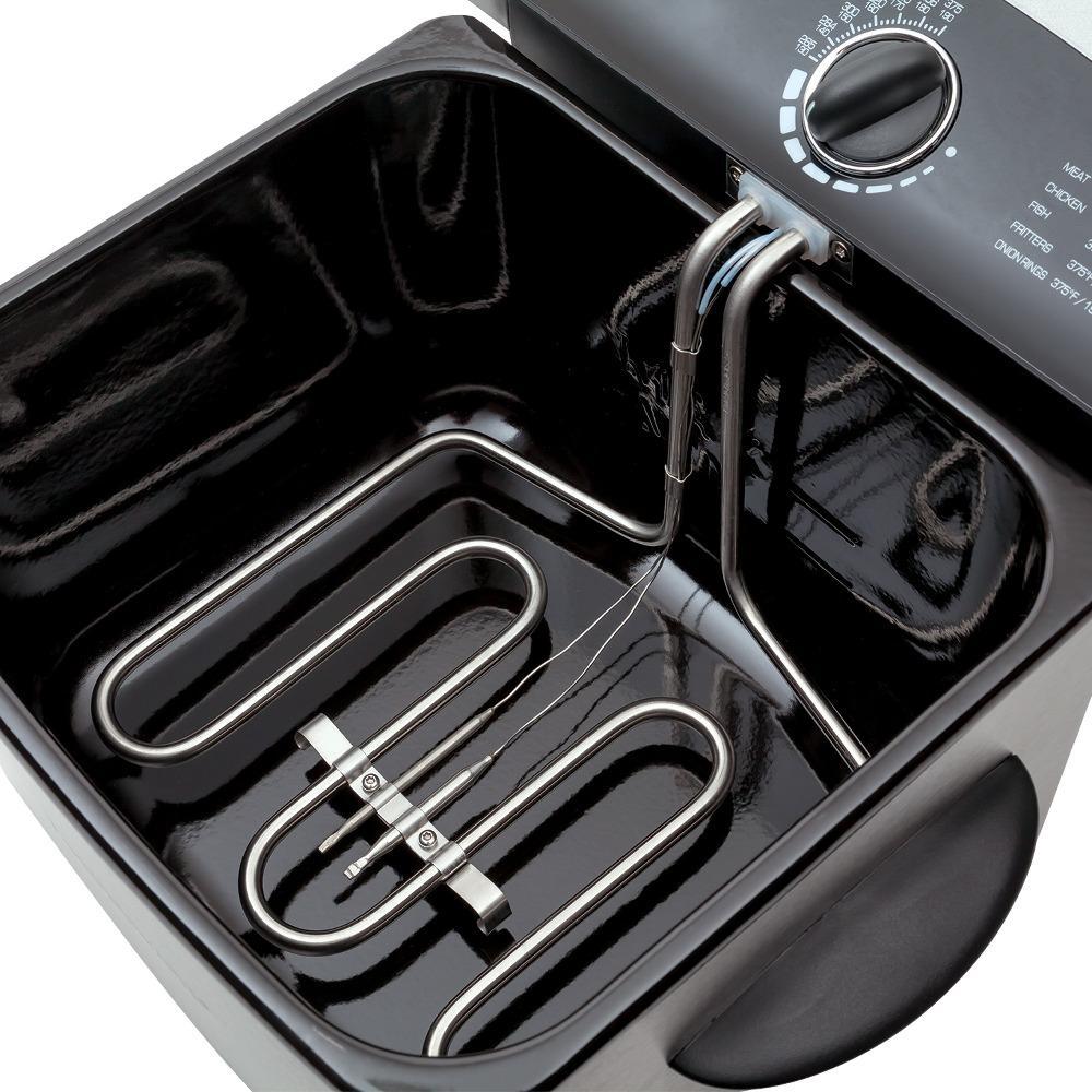 Riafu 4L Deep Fryer - Electric Fryer - Stainless Steel Electric Deep Fryer - Deep Fat Fryer - Home Fryer - Countertop Deep Fryer - Small Deep Fryer