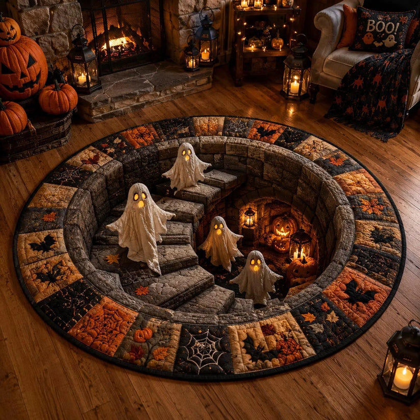 Riafu – 3D Skeleton Vortex Halloween Rug
