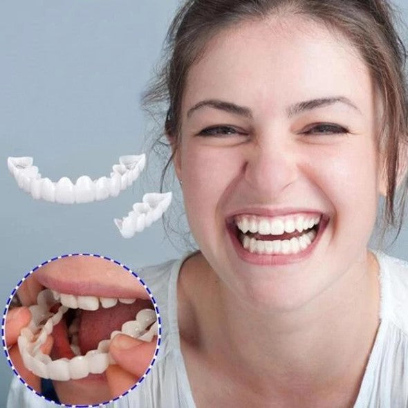 Riafu Instant Smile Veneers – Upper & Lower Clip-On Dental Veneer Set