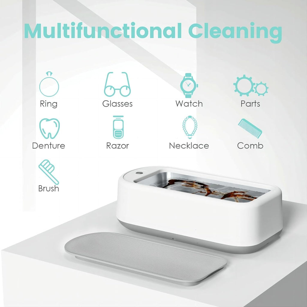 Riafu Ultrasonic Jewelry Cleaner – Portable Sonic Cleaning Machine for Rings, Glasses & Watches