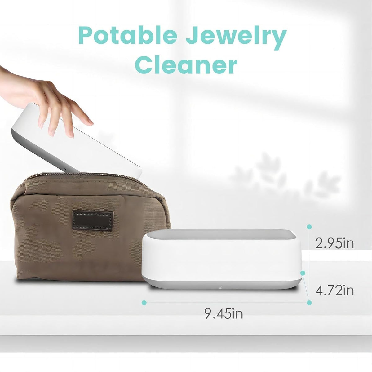 Riafu Ultrasonic Jewelry Cleaner – Portable Sonic Cleaning Machine for Rings, Glasses & Watches