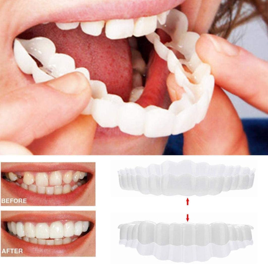Riafu Instant Smile Veneers – Upper & Lower Clip-On Dental Veneer Set