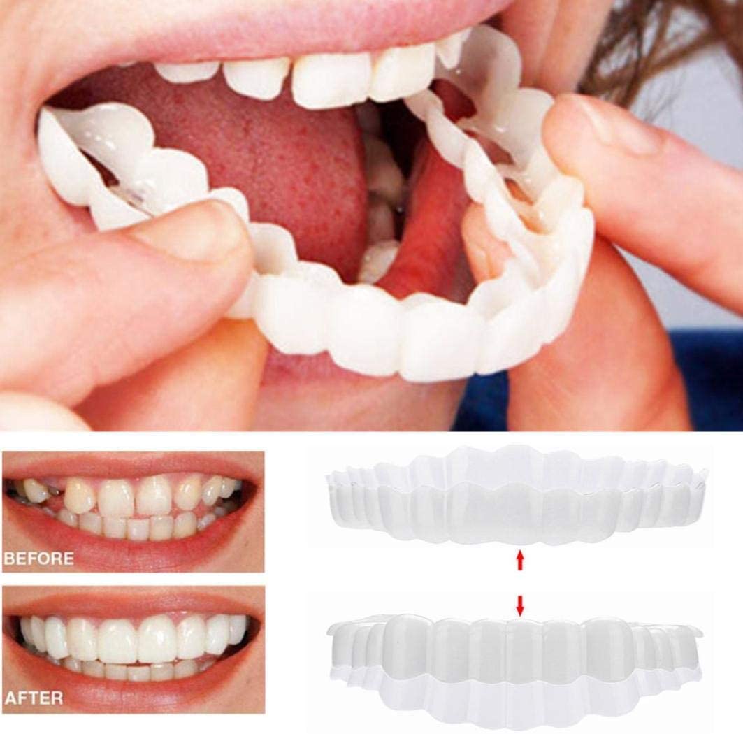Riafu Instant Smile Veneers – Upper & Lower Clip-On Dental Veneer Set