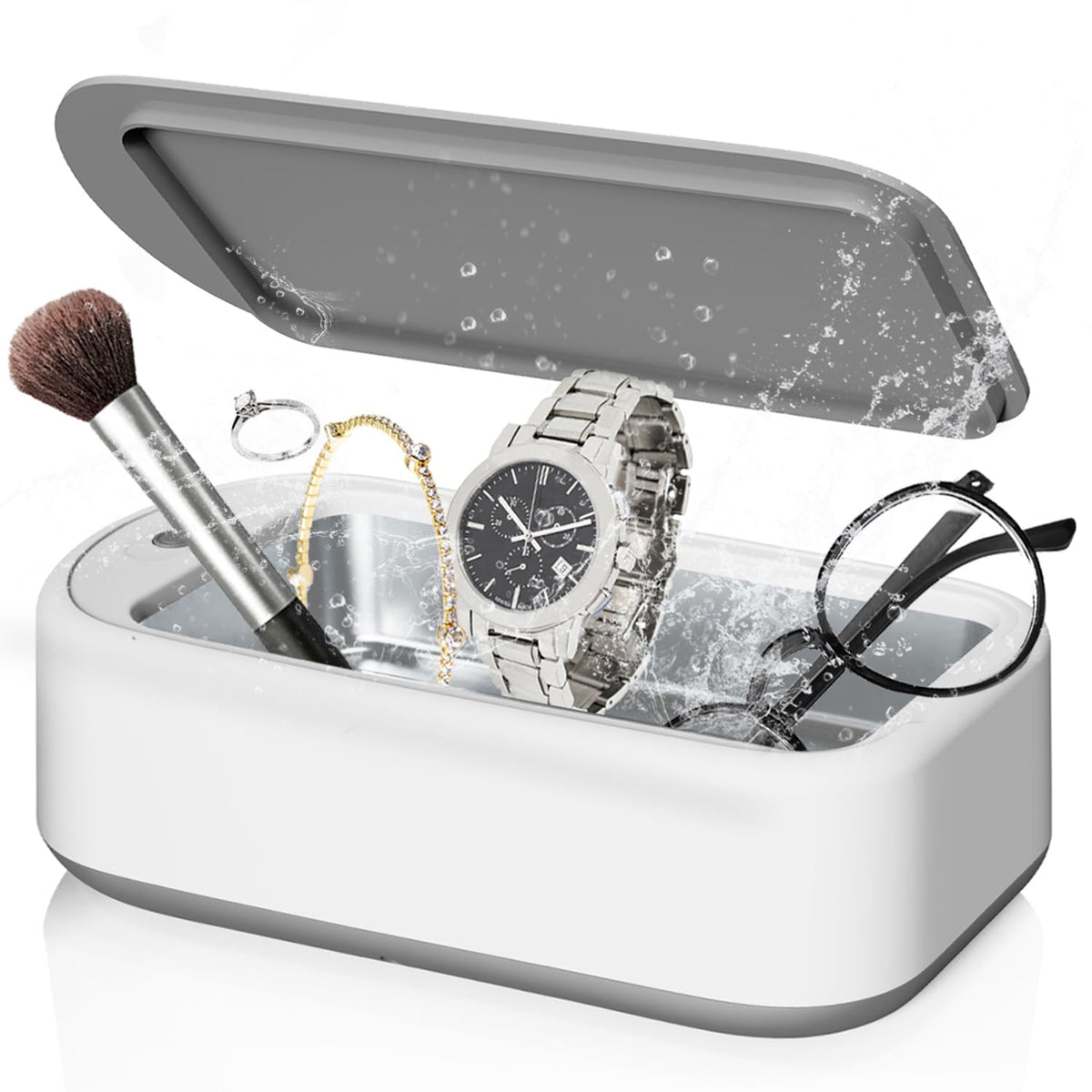 Riafu Ultrasonic Jewelry Cleaner – Portable Sonic Cleaning Machine for Rings, Glasses & Watches