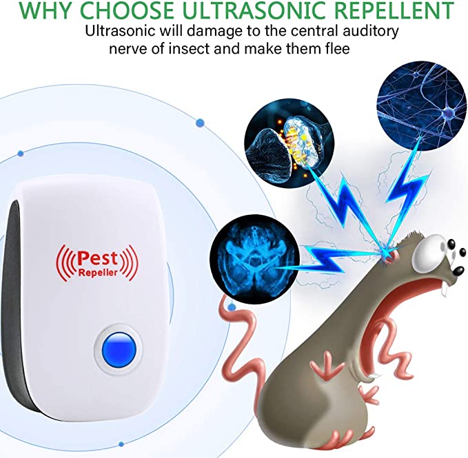Riafu Ultrasonic Rat Repeller – Plug-In Rodent Control Device for Home & Garage