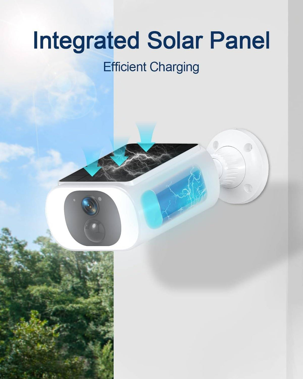 Riafu Outdoor Solar Security Cameras – Wireless Design with Motion Sensor & Night Vision