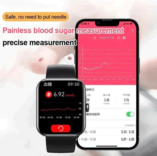 Riafu Non-Invasive Blood Glucose Monitoring Smartwatch