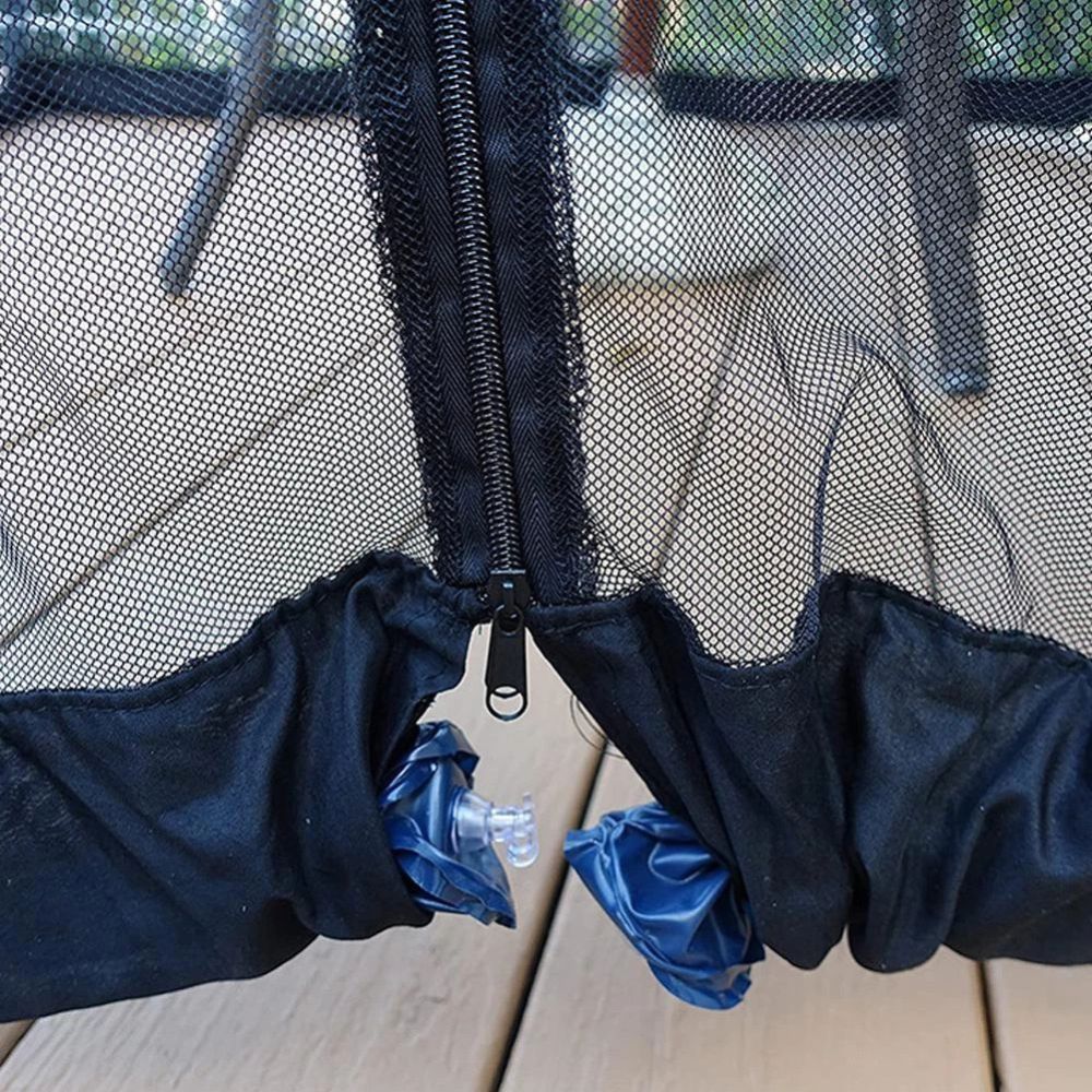 Riafu Outdoor Black Mesh Mosquito Net for Patio Umbrella