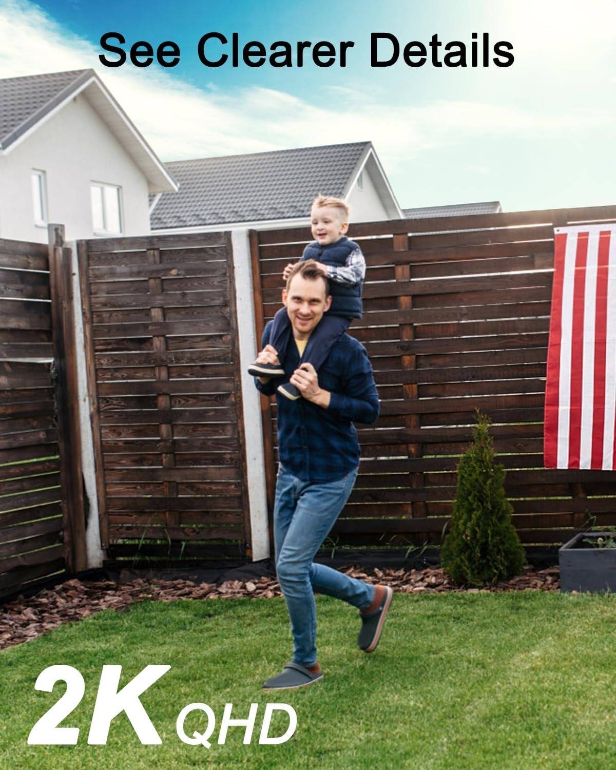 Riafu Outdoor Solar Security Cameras – Wireless Design with Motion Sensor & Night Vision