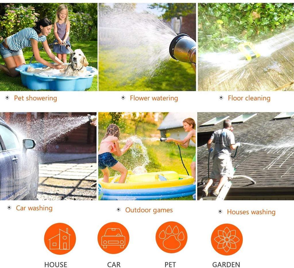 Riafu Expandable Garden Hose – Flexible, Lightweight & Heavy-Duty with Spray Nozzle