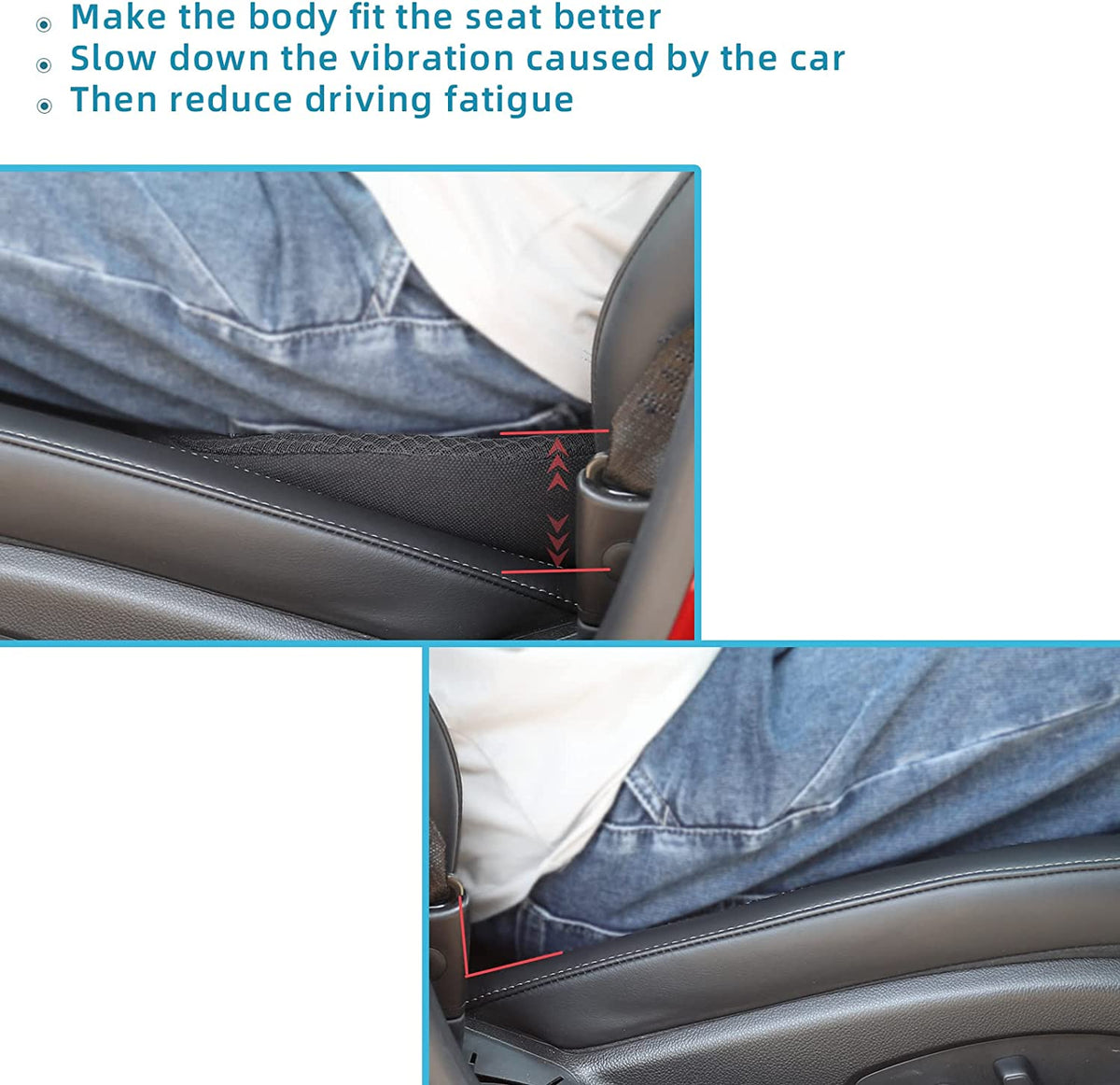 Riafu Car Booster Seat Cushion for Adults – Height & Comfort Support Pad