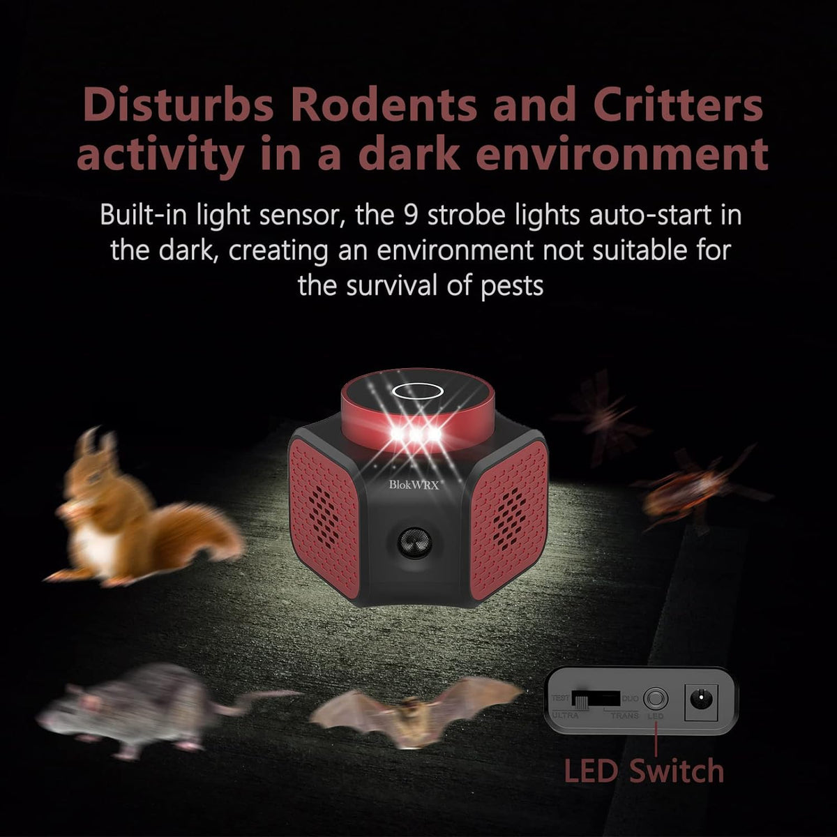 Riafu Ultrasonic Indoor Rodent Repellent Plug-In – Safe Pest Control for Mice, Rats, Insects