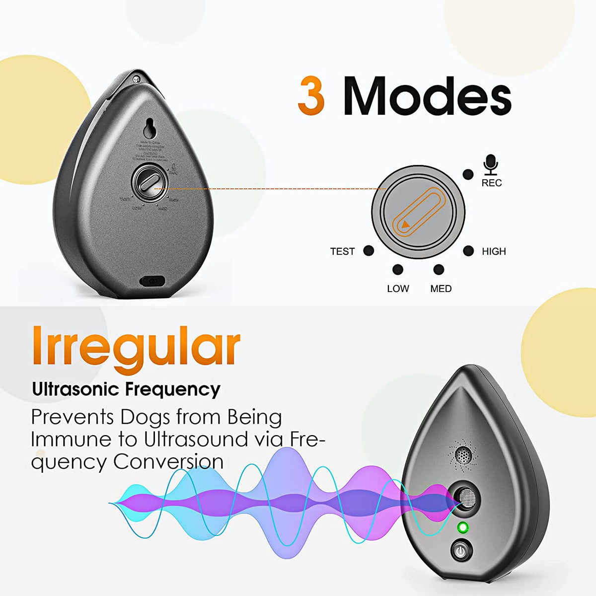 Riafu Ultrasonic Anti-Bark Dog Silencer – Long-Range Bark Control Device