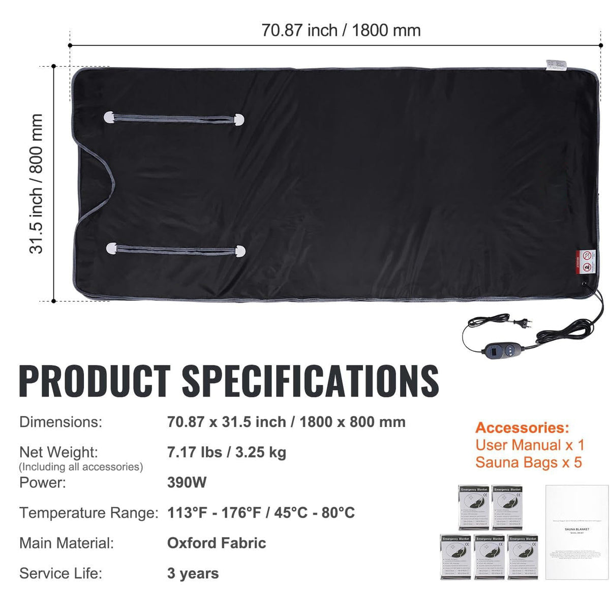 Riafu Far Infrared Sauna Heating Blanket