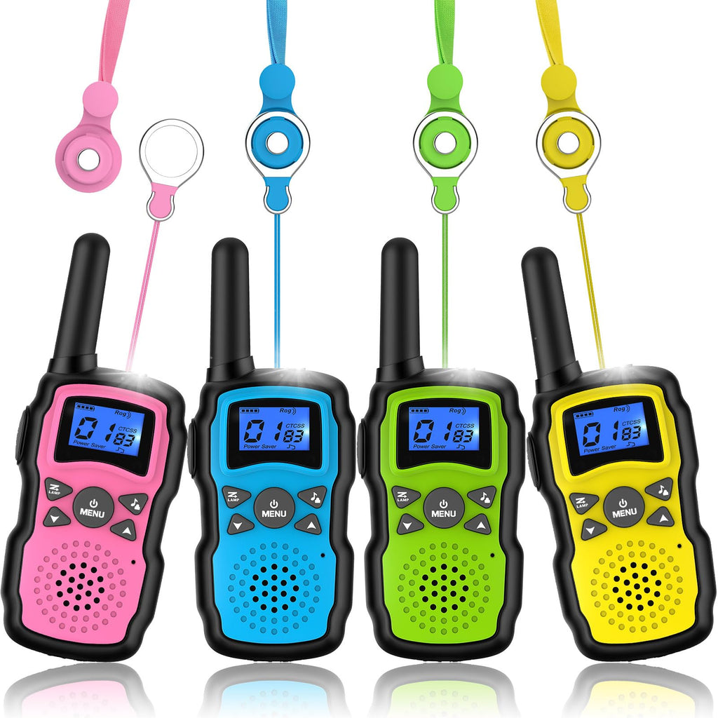 4-Pack Walkie Talkies for Outdoor Play, Batteries and Charger Not Included