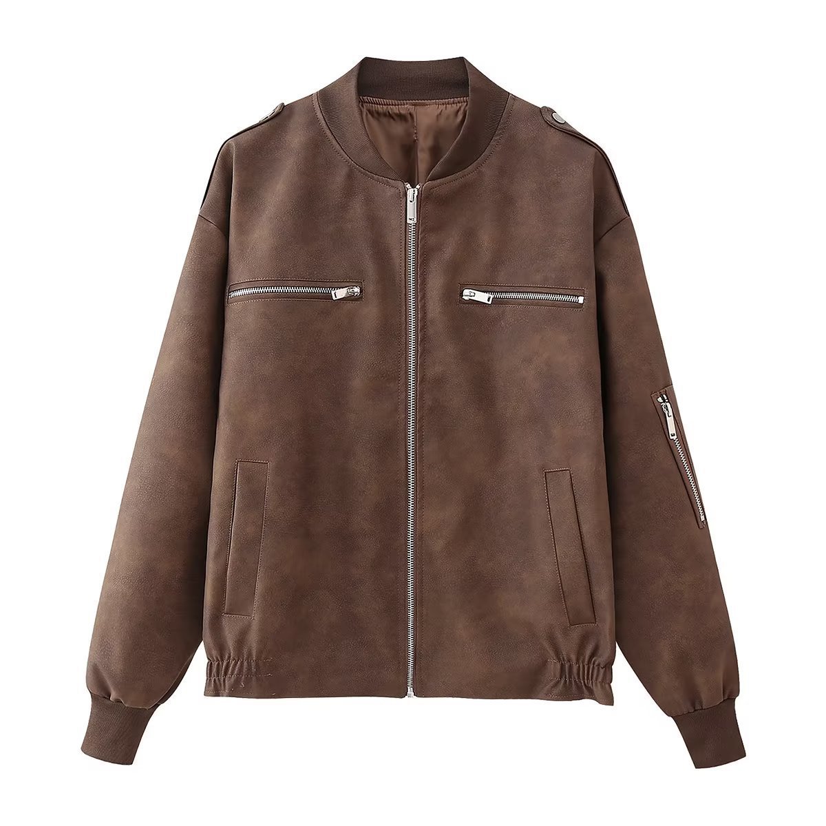Riafu Long Sleeve Streetwear Polyester Casual Jacket Women's
