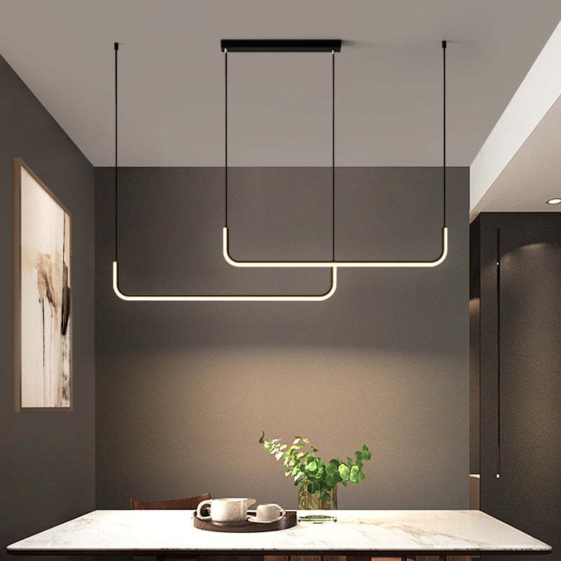 Modern LED Pendant Light | Geometric Linear Design