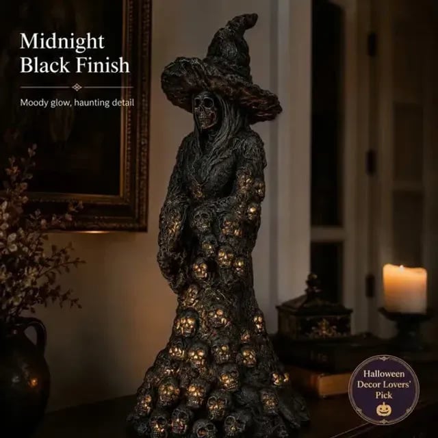 Riafu – Spooky Skeleton Witch Ornament