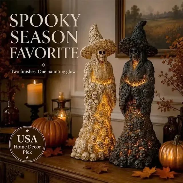 Riafu – Spooky Skeleton Witch Ornament