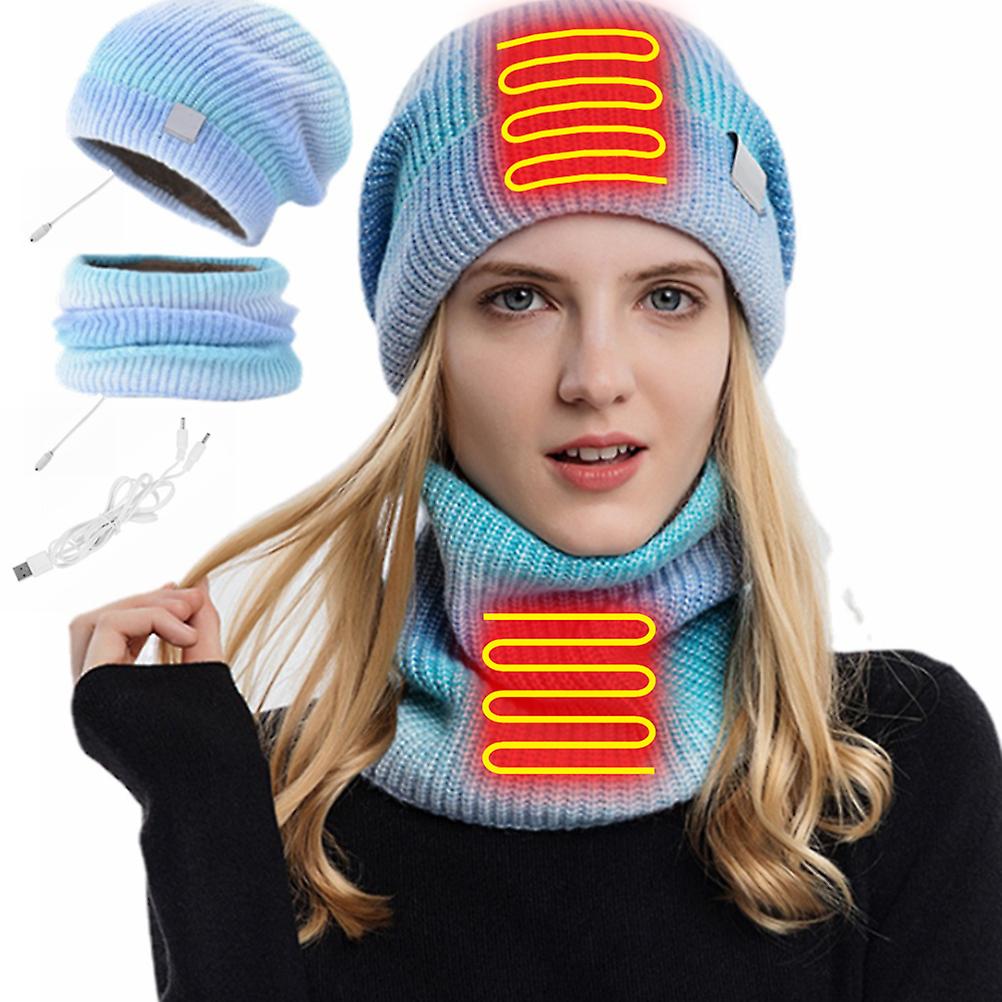 Riafu Cozy 2-in-1 USB Heated Hat and Scarf Winter Set
