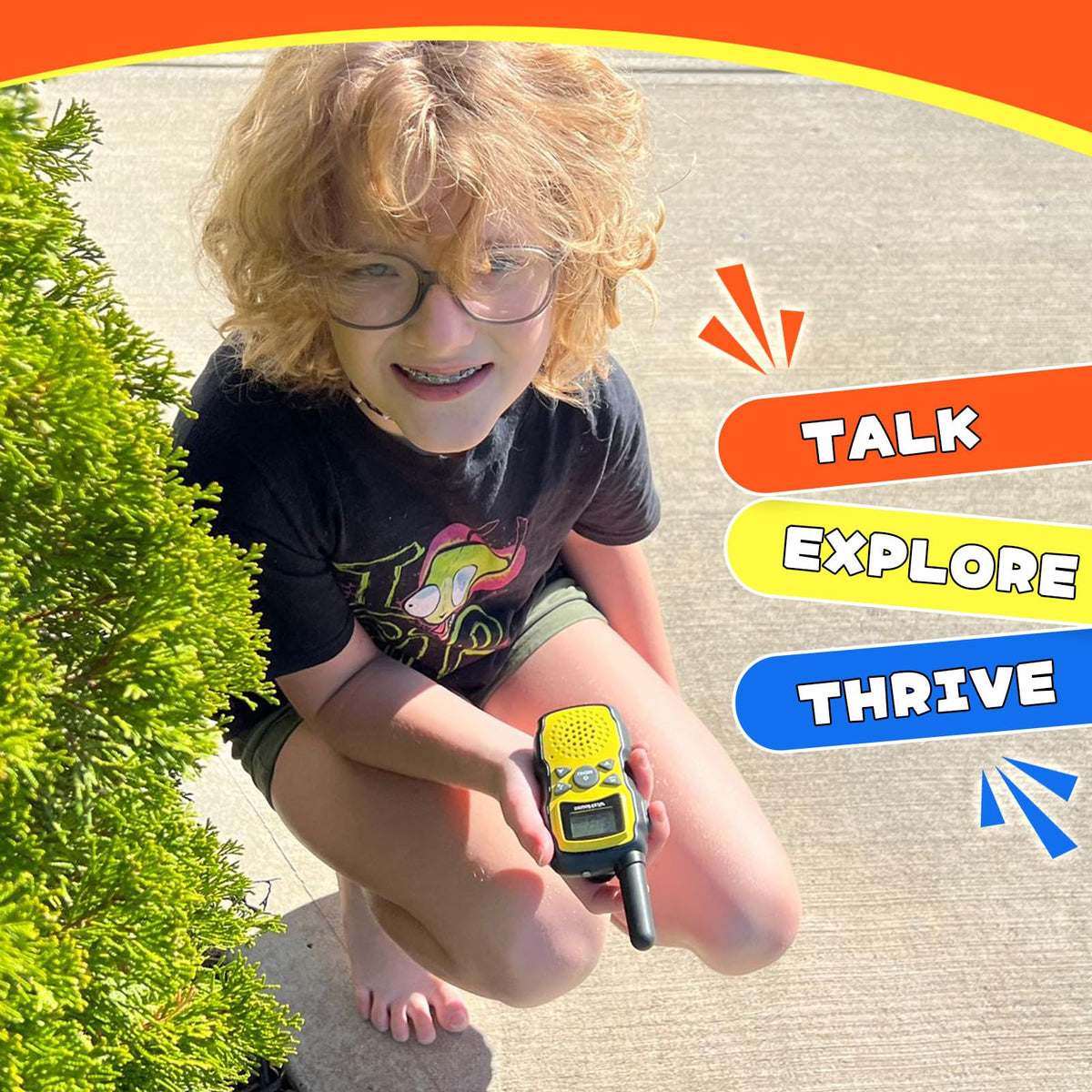 4-Pack Walkie Talkies for Outdoor Play, Batteries and Charger Not Included