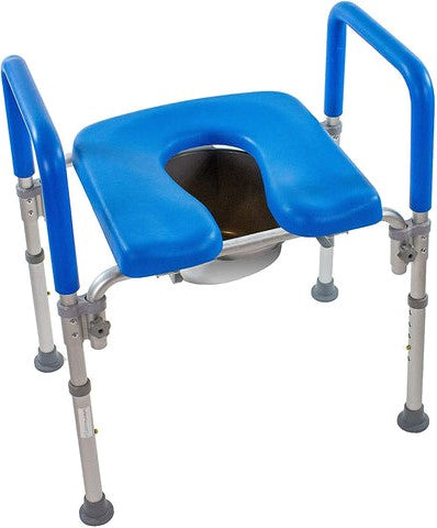 Riafu Heavy Duty Raised Toilet Seat Riser with Arms – Adjustable Handicap Toilet Seat for Seniors