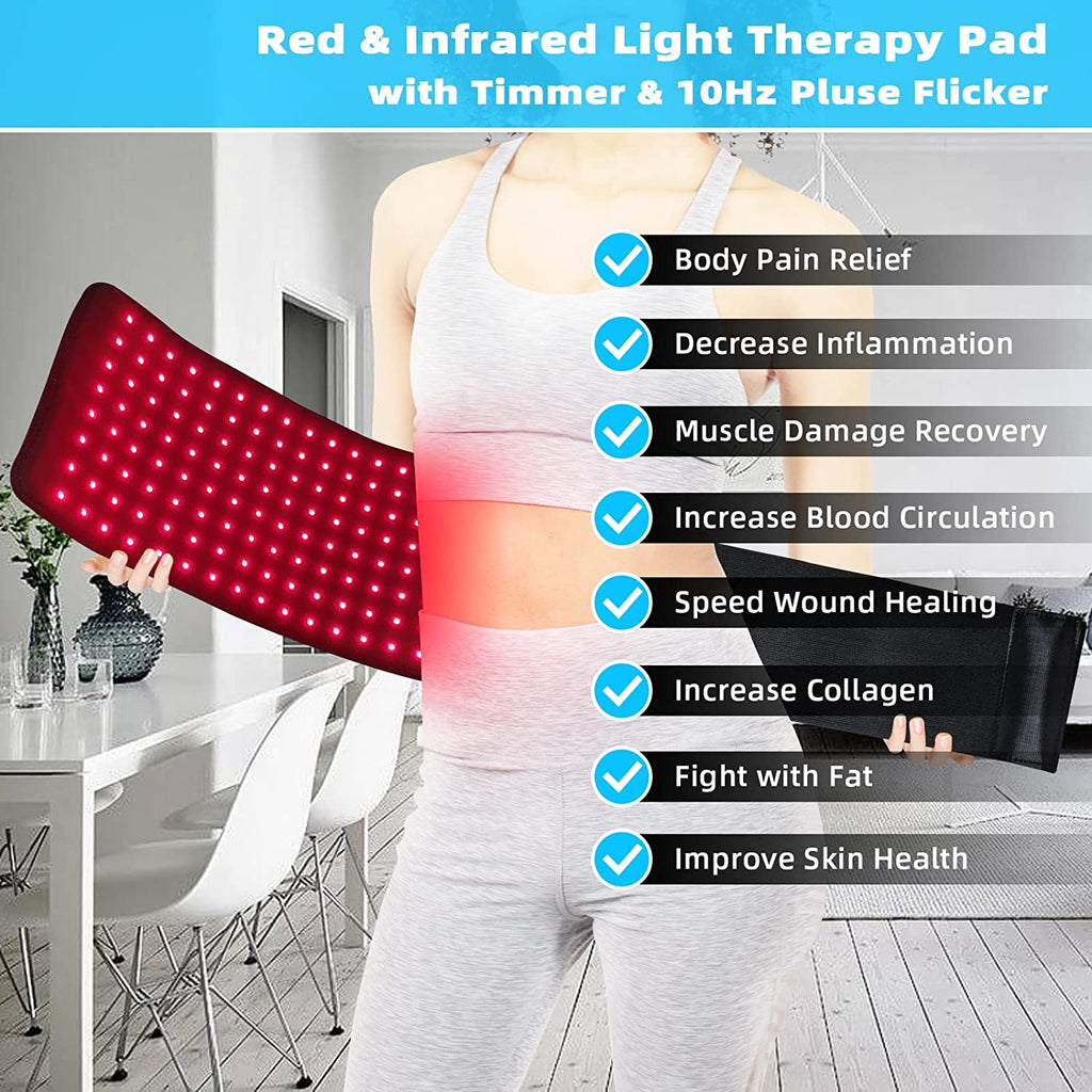 Riafu Infrared Light Therapy Belt – Medical-Grade Red & Near Infrared Pad for At-Home Pain Relief