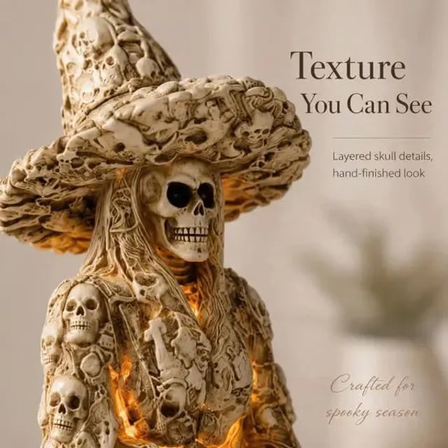 Riafu – Spooky Skeleton Witch Ornament