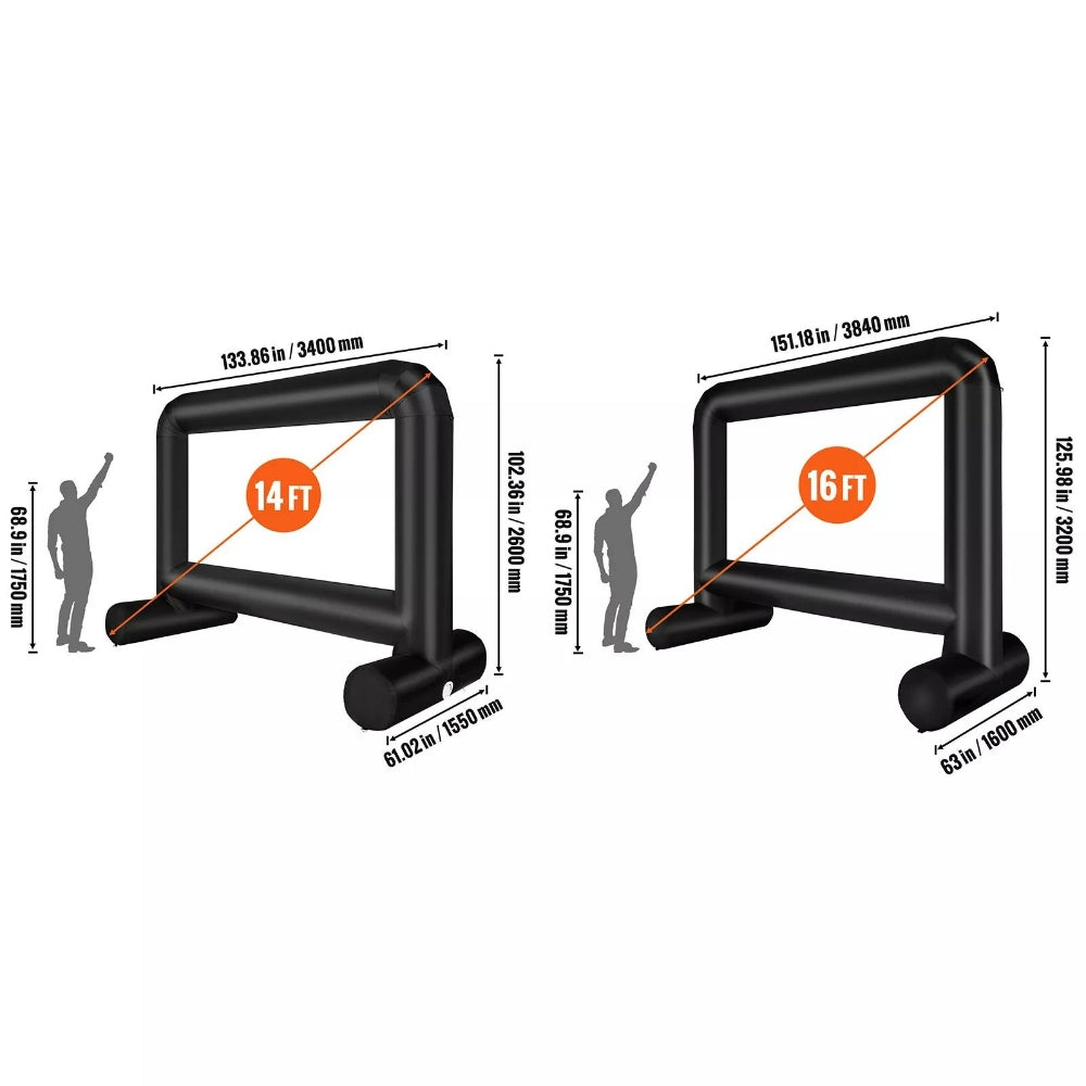 Riafu Blow Up Outdoor Theater Movie Projector Screen